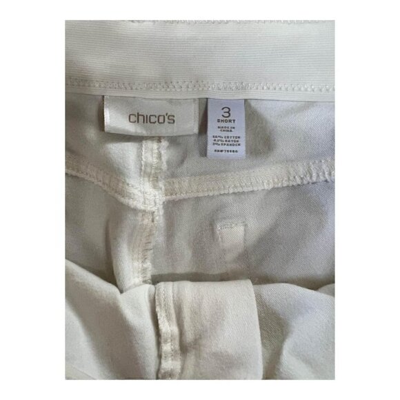 Chicos Pants Size Chicos 3 Short US 16 Short XL short Elastic Waist - Picture 7 of 8